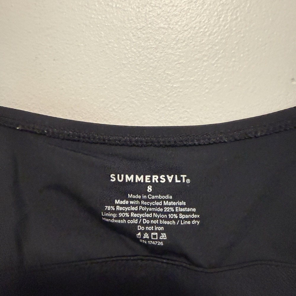 Summersalt Black The Seascape Sweetheart One Piece Bathing Suit Size 8 - Picture 7 of 8